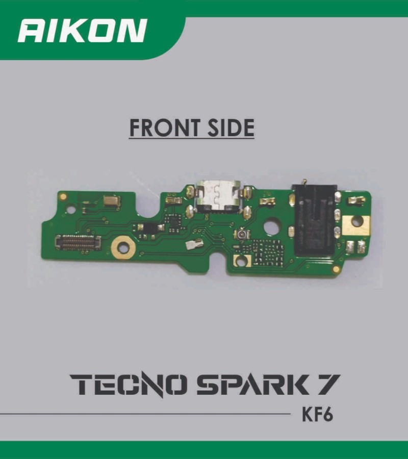Tecno Spark 7 - KF6 - Charging Port Board Flex - Board Flex Cable Plug Headphone MIC Replacement