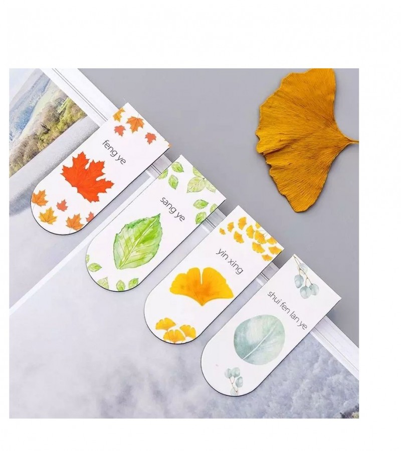 1Pc Autumn Leaf Simple Plant Magnet Bookmark Paper Clip