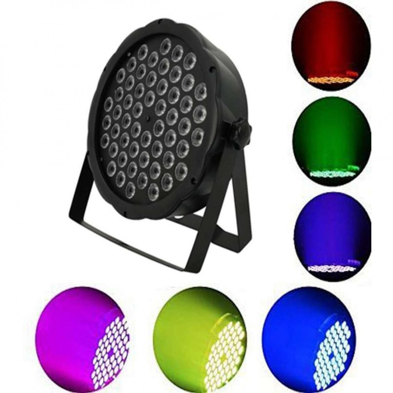 Led Party Lights -  Slim  - 54 Led'S Bulb - 7 Colors  - Stage Light