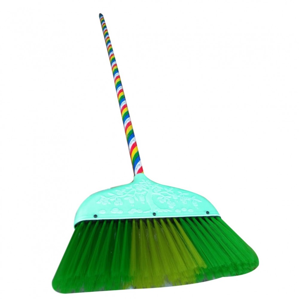 Long Handle Broom Floor Cleaning Brush - Long Fibre