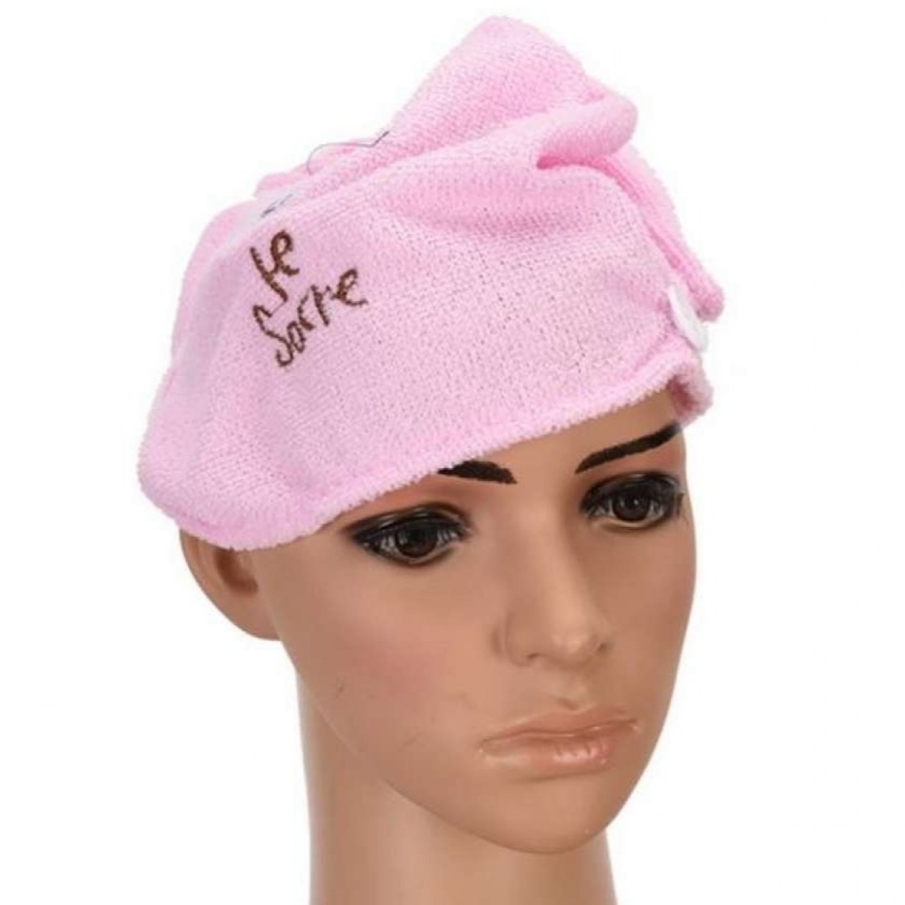 Microfiber Hair Drying Cap - Pink