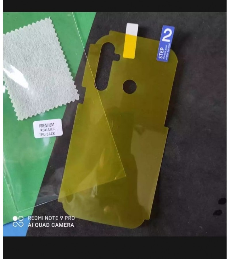Real me 6i - Hydro gel Film - Jelly skin - Crystal Clear - Transparent Back Skin - Back Protector