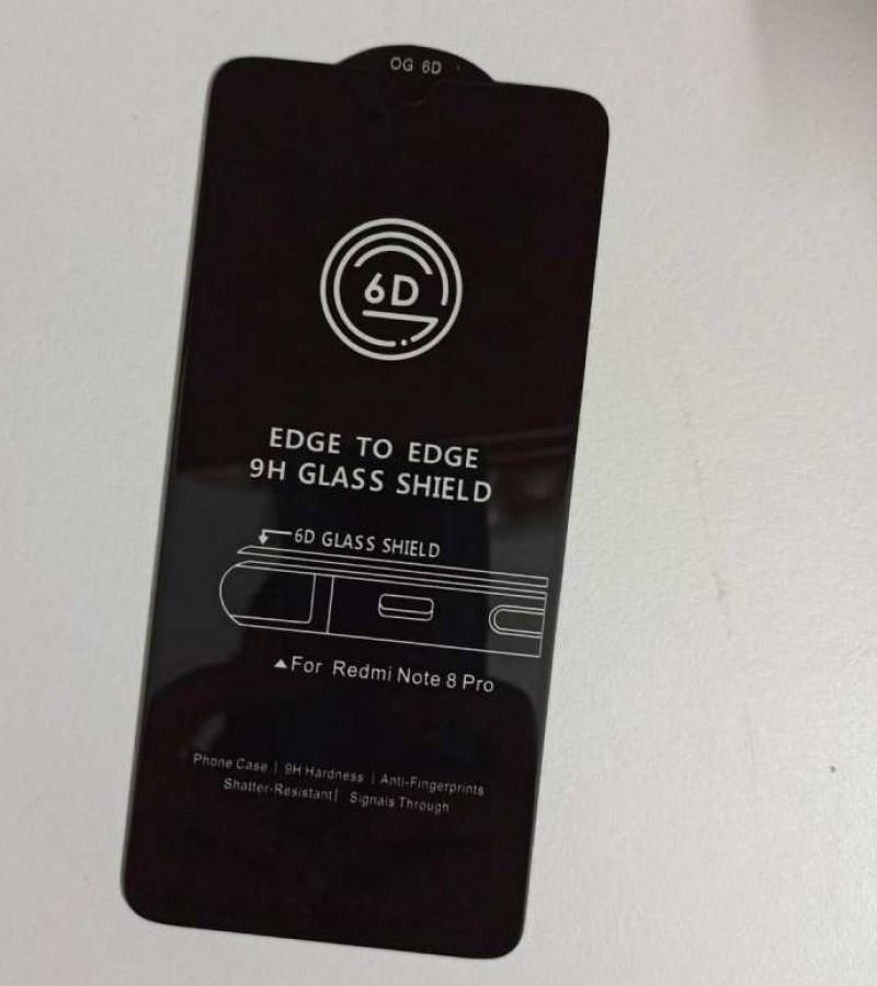 Redmi Note 8 Pro - 6D Gorilla Glass - Full Glue - Protective Tempered Glass