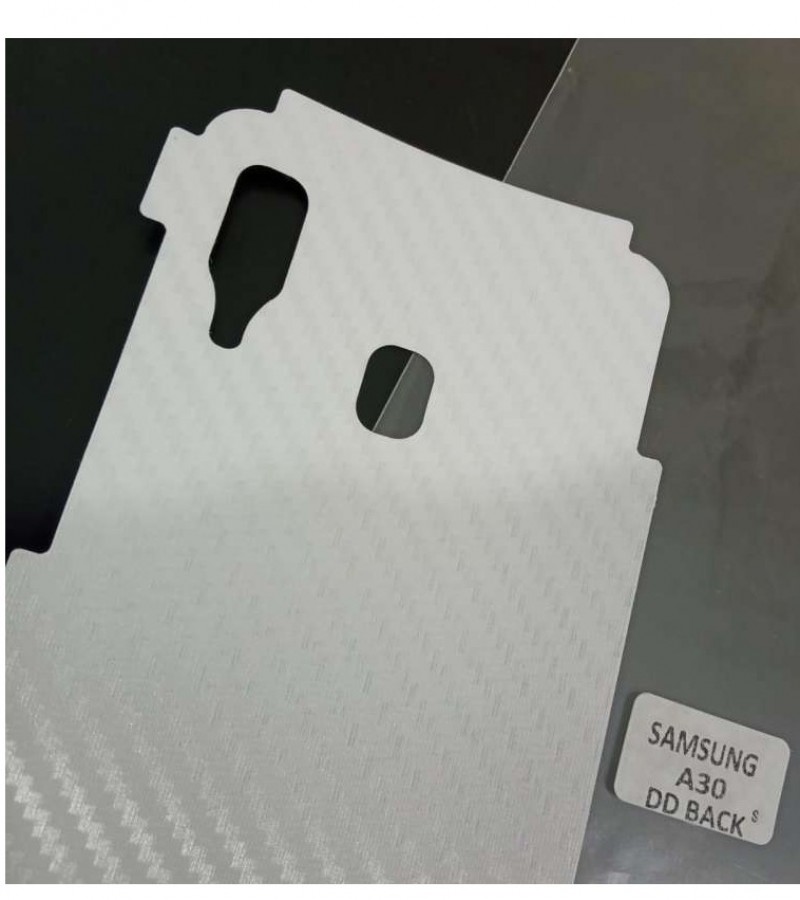 Samsung A30 - Carbon fibre - Matte Mosaic Design - Back Skin