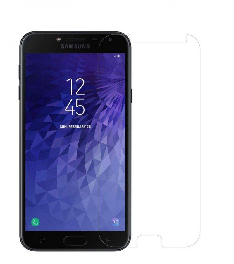 Samsung J4 - 2.5D Plain & Polished - Protective Tempered Glass