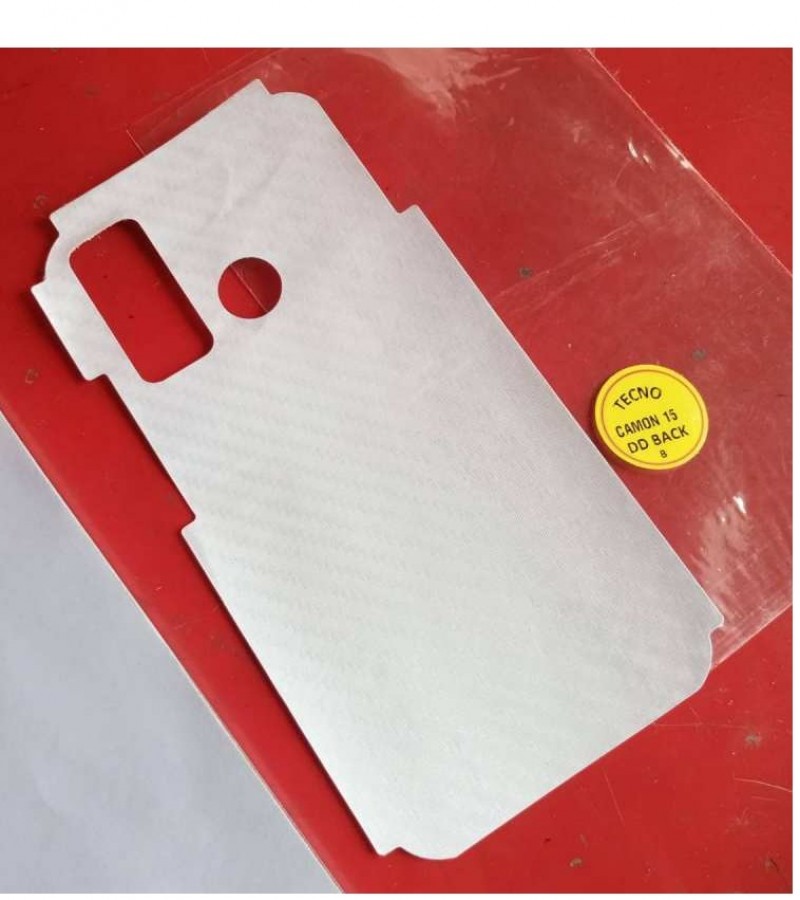 Tecno Camon 15 - Carbon fibre - Matte Mosaic Design - Back Skin - Back Protector - Sheet - 020